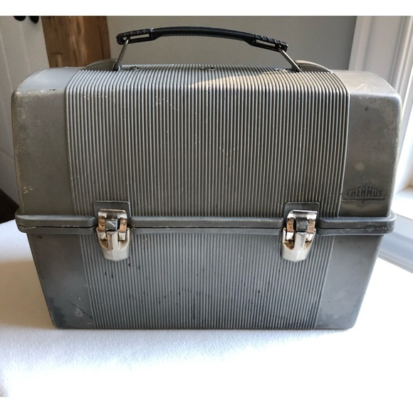 Vintage 1960’s Grey Thermos Lunch Box - Picture 3 of 8